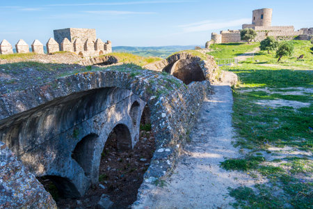 Castle Jimena de la Frontera, Cadiz, Spainの写真素材