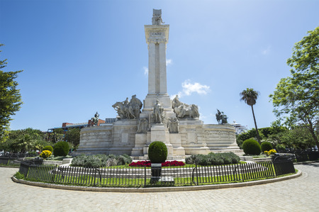 Spain Square, Cadiz, Spain (Plaza de EspaÃ±a)の写真素材