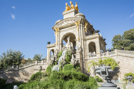 The Parc de la Ciutadella is a park on the northeastern edge of Ciutat Vella Barcelona Catalonia.の写真素材