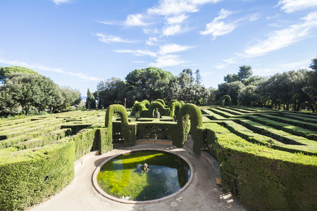 Labyrinth Park of Horta sometimes named Laberint Horta Gardens is an historical garden in the HortaGuinard district in Barcelona and the oldest of its kind in the city.の写真素材