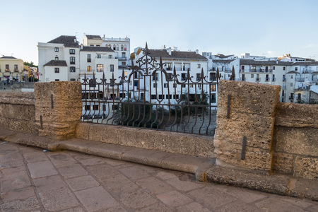 Partial view of the city of Ronda, monumental town, Malaga, Spainの写真素材