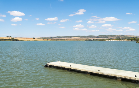Lake view of Arcos de la Frontera, Spainの写真素材