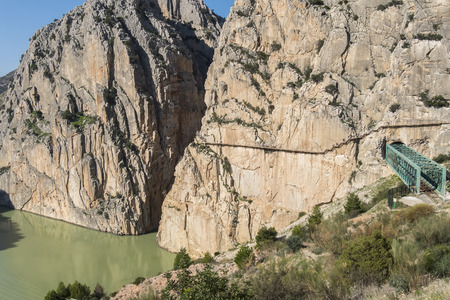 'El Caminito del Rey' King's Little Path, World's Most Dangerous Footpath reopened in May 2015. Ardales Malaga, Spain.の写真素材