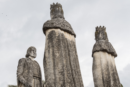 Gardens of Alcazar de los Reyes Cristianos in Cordoba, Spainの写真素材