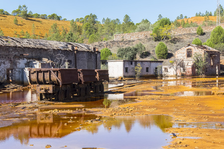 Remains of the old mines of Riotinto in Huelva (Spain)の写真素材