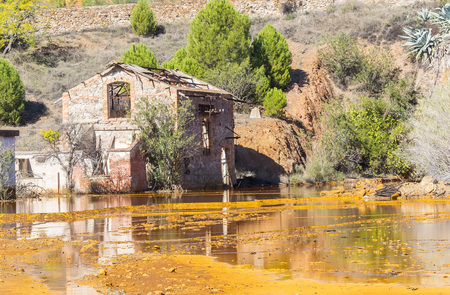 Remains of the old mines of Riotinto in Huelva (Spain)の写真素材