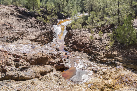 Remains of the old mines of Riotinto in Huelva (Spain)の写真素材