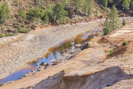 Remains of the old mines of Riotinto in Huelva (Spain)の写真素材