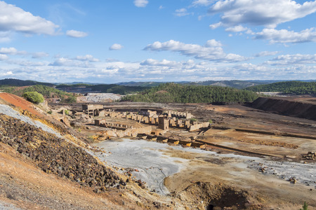 Remains of the old mines of Riotinto in Huelva (Spain)の写真素材