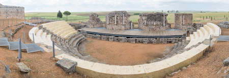 Ruins of the Roman theater of Regina (Casas de Reina, Badajoz, Extremadura, Spain)のeditorial素材
