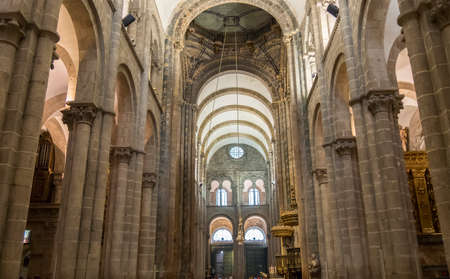 Cathedral of Santiago de Compostela in Galicia, Spain.のeditorial素材