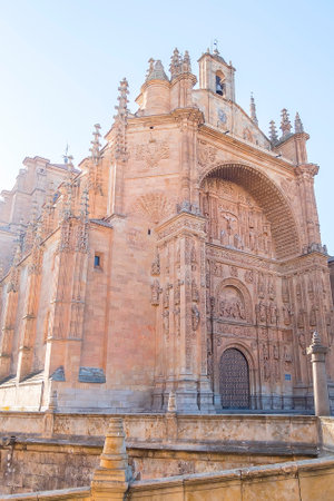 Exterior views facade of San Esteban Convent in Salamanca (Spain).の写真素材