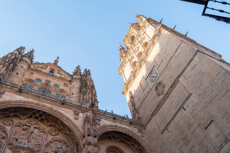 Photo detail of part of the Salamanca catedral in Spain.の写真素材