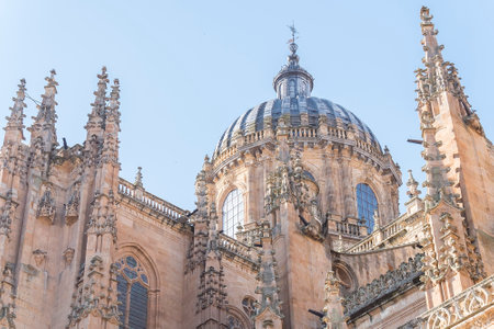Photo detail of part of the Salamanca catedral in Spainの写真素材
