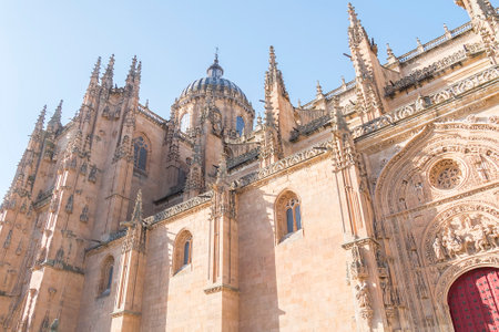Photo detail of part of the Salamanca catedral in Spain.の写真素材