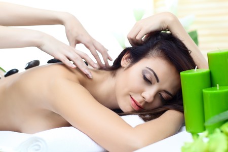 beauty woman in spaの写真素材