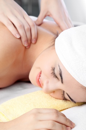 woman in spaの写真素材