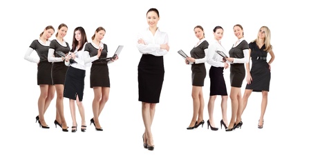 women leader of team の写真素材