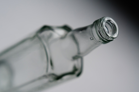 Focus on a bottle neck  The rest of the bottle is blurred の写真素材