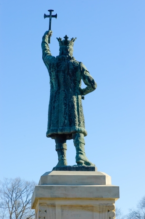 The Monument of Stefan cel Mare in Chisinau, Moldovaの写真素材