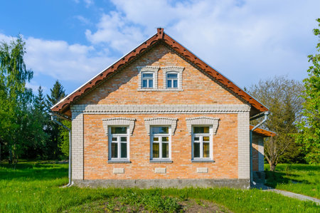 A typical ukrainian antique house, in Pirogovo near Kievの写真素材