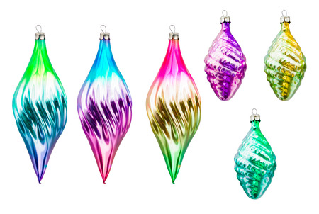 Antique Christmas ornaments and decoration (Xmas balls)の写真素材