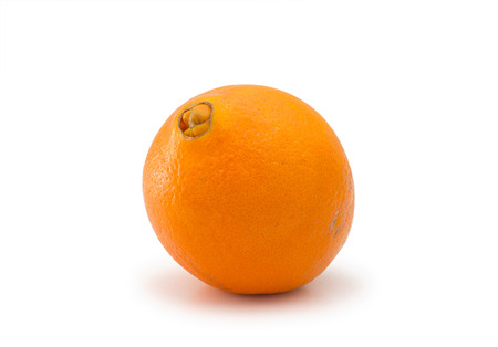 Natural juicy orange isolated on white backgroundの写真素材