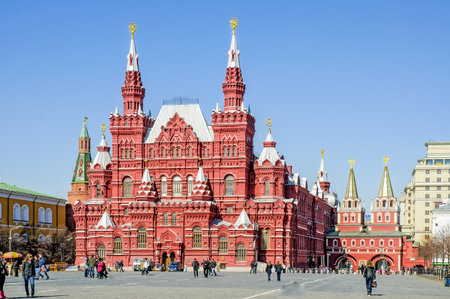 Moscow   Russia - March 10, 2009 - The State Historical Museum of Russia is a museum of Russian history wedged between Red Square and Manege Square in Moscowのeditorial素材