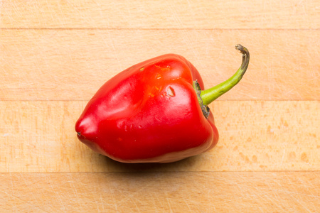 Natural red bell pepper from the gardenの写真素材