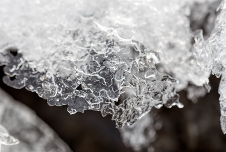 Abstract macro of frozen waterの写真素材