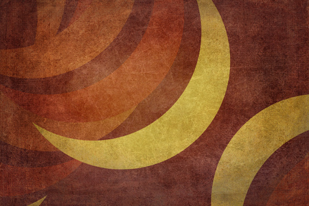 Grunge texture with crescent moon to use as background. Colors yellow, red and violetの写真素材