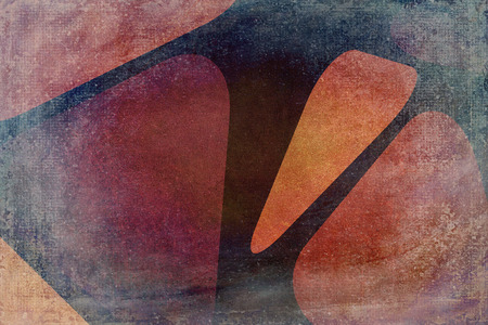 Sixties or seventies decoration background with texture. Colors orange, beige and brownの写真素材