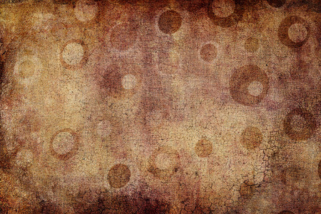 Texture background made of  brown dots, or circles, with craqueluresの写真素材