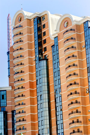 Kiev/Ukraine - March 24, 2006 - Modern building with apartments and offices in the Lesi Ukrainki street in the Peshersky district of Kiev, Ukraineのeditorial素材