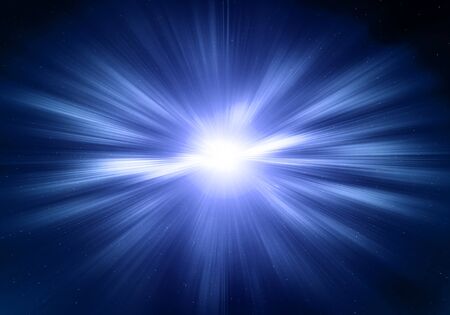 A wrap effect on a dark starry sky, giving the illusion of speed and movement
