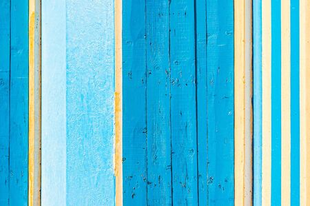 Close up on the texture of  beach cabins' doors on the Adriatic coast in Pesaro, Italyの写真素材