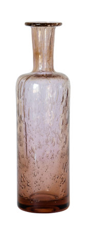 French bottle in pink bubble glass isolated on a white backgroundの写真素材