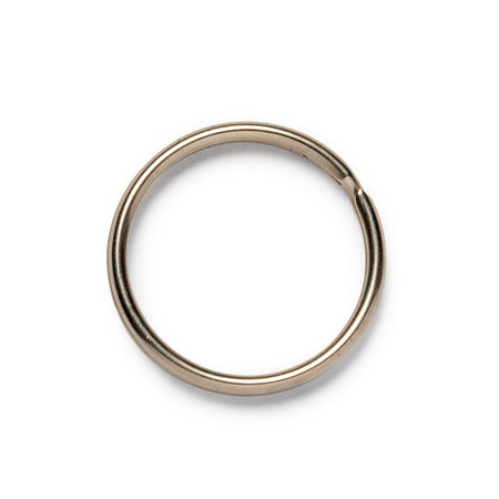 Key holder elastic ring in iron, isolated on whiteの写真素材