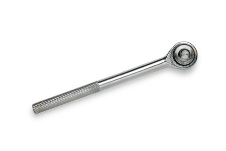 Multi purpose combination iron socket wrench isolated on white backgroundの写真素材
