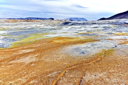 Iceland, Volcano, Namaskardの写真素材