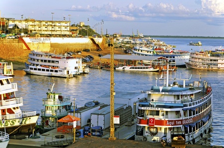 Brazil, the Amazon Manaus harbourのeditorial素材