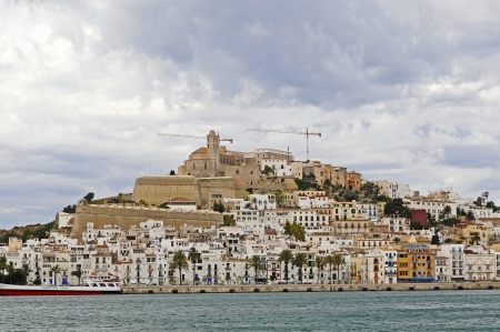 ook of the Yachtafen aud the fortress and Old Town of Ibiza city of  Eivissa 