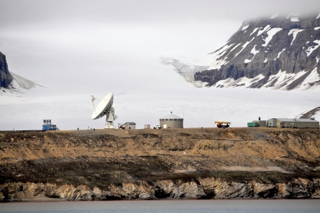 Ny Alelesund is the most northern place of the world and historically from big interest  From Ny  Alesund from tried Amundsen and Ellsworth in 1925 to reach the North Pole  Today a centre for the investigation of the Arctic is here の写真素材