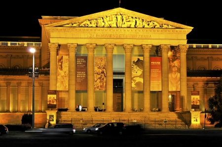   The Museum of Fine Arts in Budapest is one of the most important museums in Europe  In the beautiful, built in neo-classical style building at Heldenplatz can include foreign art from antiquity to the present day のeditorial素材