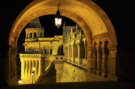 The Fisherman s Bastion is one of the most outstanding buildings in Budapest and created from 1899 to 1905 according to the designs of Frigyes Schulek のeditorial素材