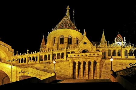 The Fisherman s Bastion is one of the most outstanding buildings in Budapest and created from 1899 to 1905 according to the designs of Frigyes Schulek のeditorial素材
