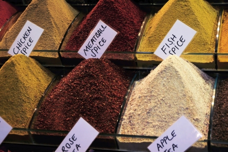 Spice Market is one of the oldest markets of Istanbul  It is located in a beautiful L-shaped building, very close to the bustling port of Eminoenue  He is known by various names  Spice Bazaar, Misir Carsisi and Egyptian Bazaar の写真素材