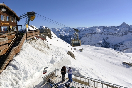 Summit station of Nebelhorn with panoramic terraceのeditorial素材