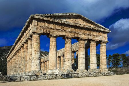 Temple of Segesta, Sicilyの写真素材