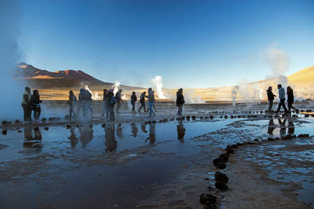 The geysers of El Tatio, Chileのeditorial素材